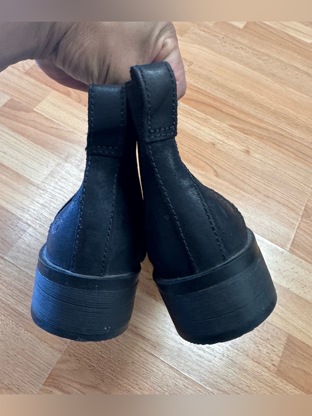 Timberland Mirah Leather Chelsea Ankle Boots 6.5 Round Toe Black - Picture 3 of 9